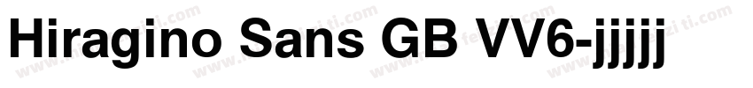 Hiragino Sans GB VV6字体转换